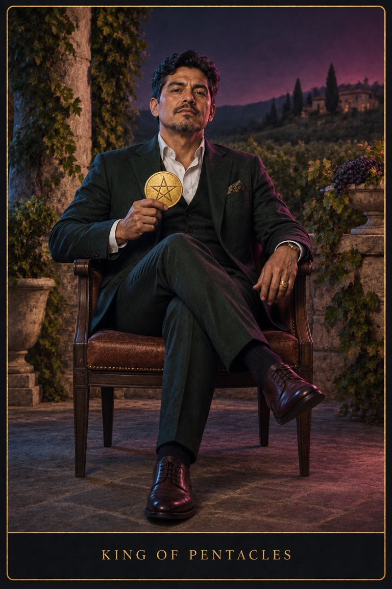 King of Pentacles tarot card from the Love by Koko deck