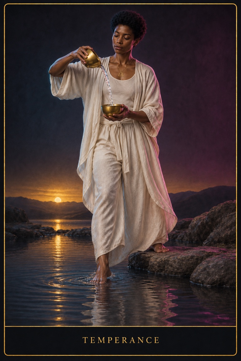 Temperance tarot card from the Love by Koko deck