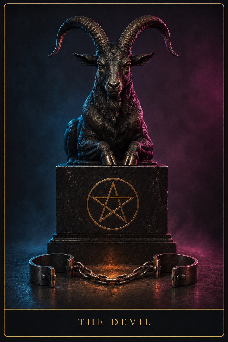 The Devil tarot card from the Love by Koko deck