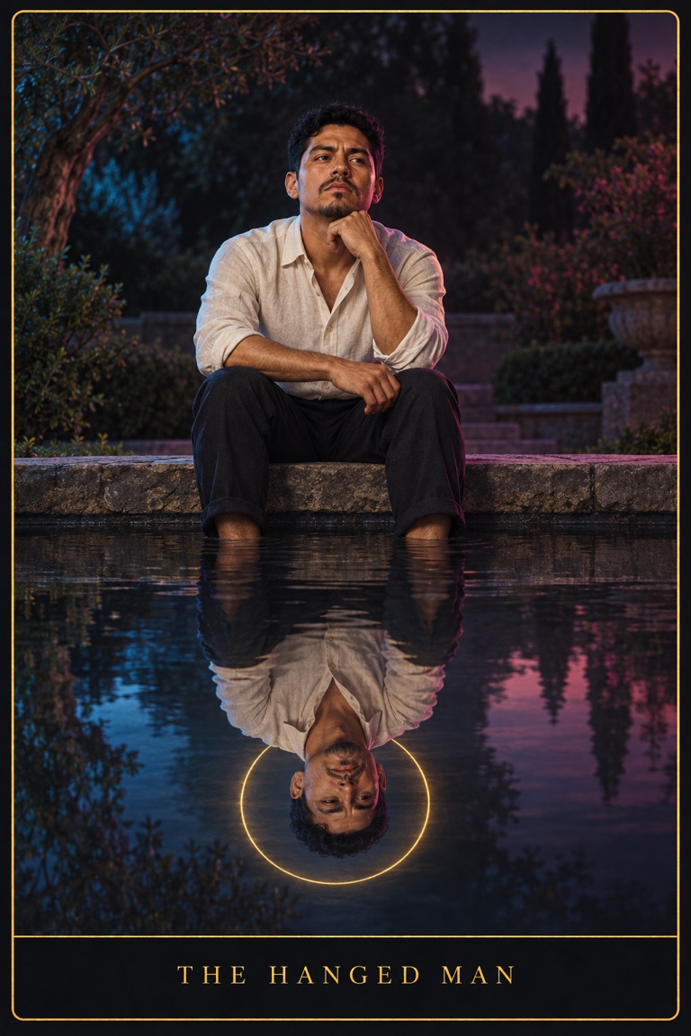 The Hanged Man tarot card from the Love by Koko deck