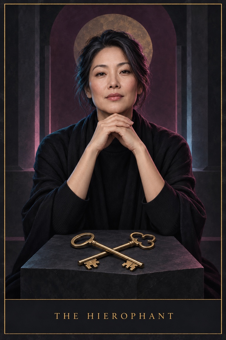 The Hierophant tarot card from the Love by Koko deck