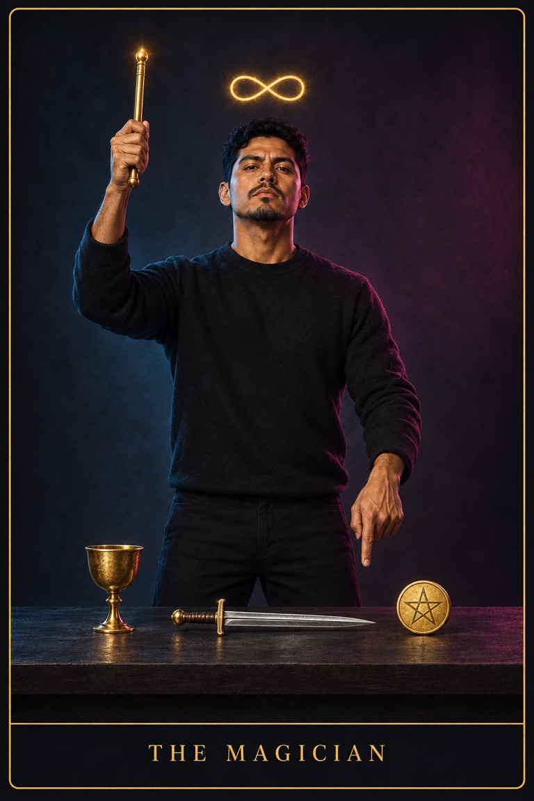 The Magician tarot card from the Love by Koko deck