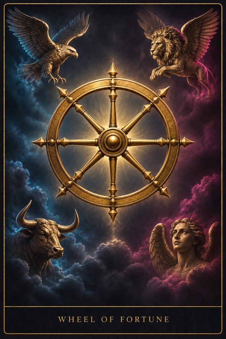 Wheel of Fortune tarot card from the Love by Koko deck